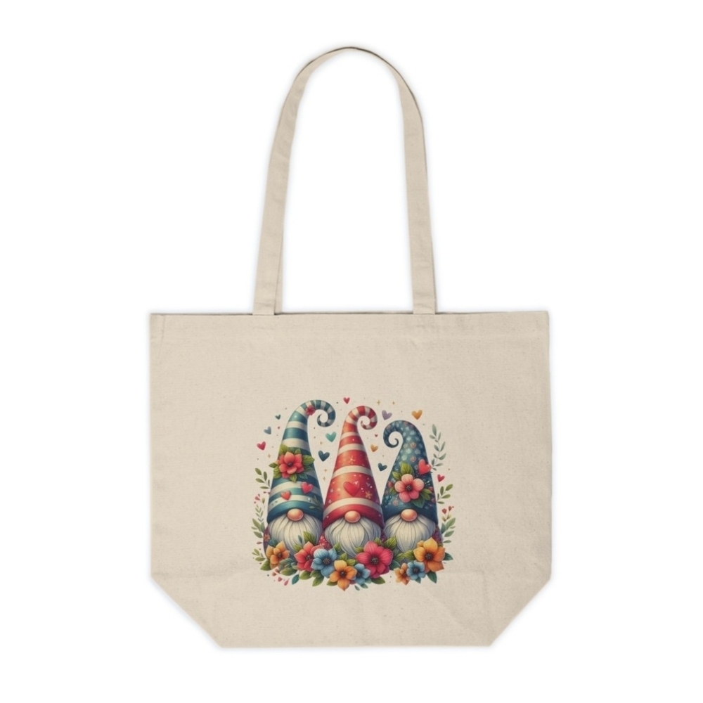 Spring Garden Gnome Custom Canvas Tote Bag